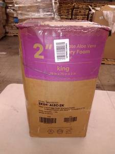 lot 50239 image: Mattress Foam Topper King Size 79in x 75in x 2in