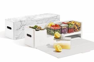 lot 99416 image: Prepdeck Recipe Preparation Kit and Storage 8 Premium Prepping Tools Cutting