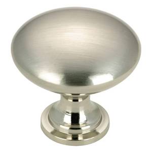 lot 51424 image: 5 packs of 10 - Richelieu Hardware 1-15 in. Brushed Nickel Cabinet Knob