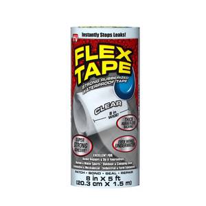lot 51427 image: Flex Tape Clear 8 IN x 5 FT Rubberized Waterproof Tape