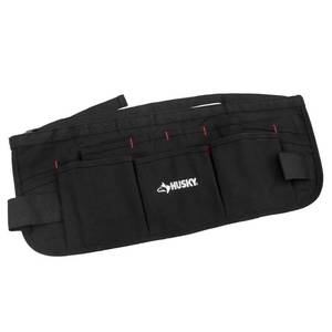 lot 51428 image: Husky 24 in. 13-Pocket Black Canvas Waist Apron