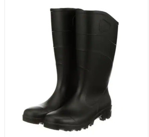 lot 51446 image: Heartland Mens 15 in. All-Purpose PVC Rubber Boot- Black, Size 5