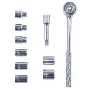 lot 51454 image: Best Value 38 in. Drive Socket and Ratchet Set,10-Piece