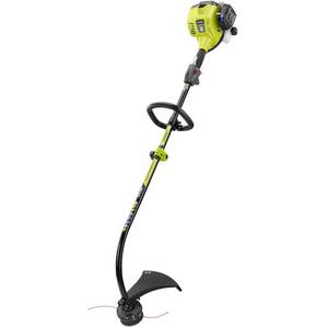 lot 51478 image: Ryobi 25.4 cc 2-Cycle Full Crank Curved Shaft Gas String Trimmer
