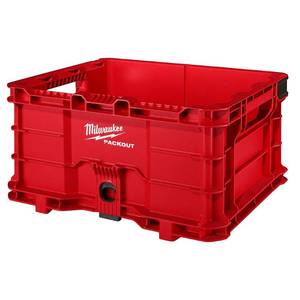 lot 51497 image: Milwaukee Packout Crate Bin Tote