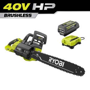 lot 51499 image: RYOBI Brushless 18 in. Cordless Battery Chainsaw