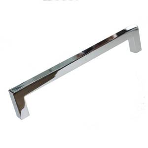 lot 51508 image: 10 -GlideRite 6.25 in. Center Solid Square Bar Cabinet Pulls, Polished Chrome