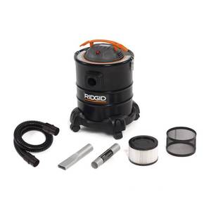 lot 51528 image: RIDGID 5 Gal. CoolDry Ash Canister Shop Vacuum, Black