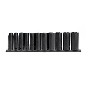 lot 51536 image: Husky 12 in. Drive Deep SAE Impact Socket Set,11-Piece