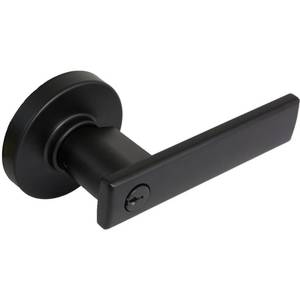lot 51540 image: Defiant Westwood Matte Black Keyed Entry Door Handle with Round Rose