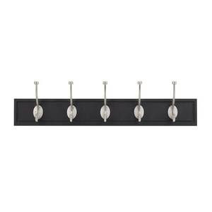 lot 51551 image: Home Decorators Collection 27 in. Black Rail with hooks