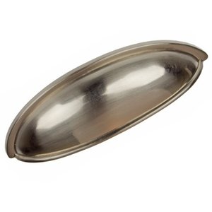 lot 51565 image: BOX of 10 GlideRite 2-1516 in. Center Classic Bin Cabinet Pull, Satin Nickel