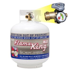 lot 51599 image: 20 lb. Propane Cylinder with Type 1 Overfill Protection Device Valve and Built-In Gauge
