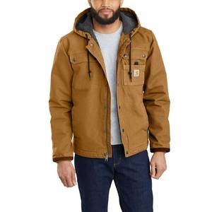 lot 51605 image: Mens Large Brown Cotton Washed Duck Bartlett Jacket, Carhartt Brown,L