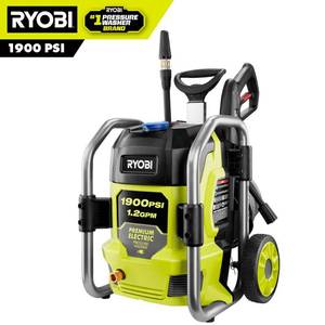 lot 51615 image: RYOBI 1900 PSI 1.2 GPM Cold Water Electric Pressure Washer