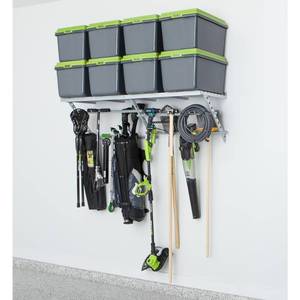 lot 51623 image: Garage Essentials 64 in. W Utility Shelf and Track Storage System