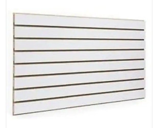 lot 51626 image: Only Hangers 24 in. H x 48 in. L White Slatwall Panels,Set of 2 Panels