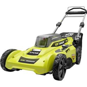 lot 51645 image: RYOBI 40V Brushless 20 in. Battery Walk Behind Push Lawn Mower