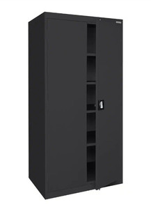 lot 51662 image: Sandusky Elite Series Steel Freestanding Garage Cabinet, Black