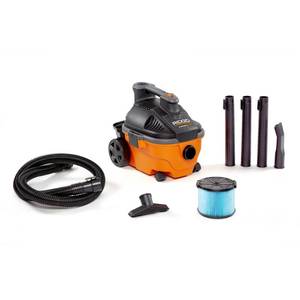 lot 51679 image: RIDGID 4 Gallon 5.0-Peak HP Portable WetDry Shop Vacuum