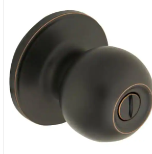lot 51742 image: Defiant Simple Series Ball Aged Bronze Bed and Bath Door Knob