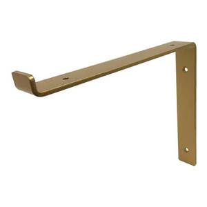 lot 51749 image: Box of 12 in. Gold Steel Shelf Bracket For Wood Shelving