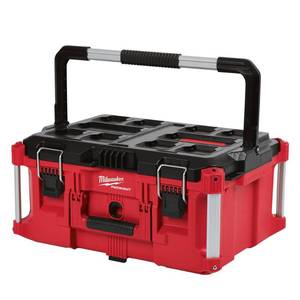 lot 51772 image: Milwaukee Packout 22  Stackable Impact-Resistant Tool Box