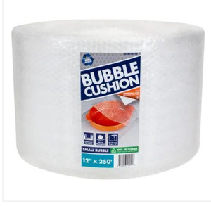 lot 51789 image: 2 rolls - 316 in. x 12 in. x 250 ft. Clear Perforated Bubble Cushion Wrap