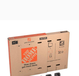 lot 51795 image: The Home Depot Heavy-Duty Large Adjustable TV and Picture Moving Box with Handles