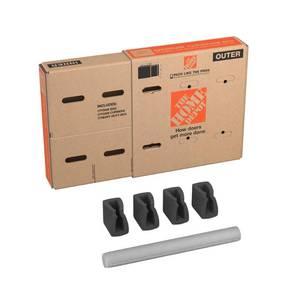 lot 51798 image: The Home Depot Heavy-Duty Medium Adjustable TV and Picture Moving Box with Handles, 2 Pack