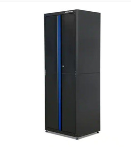 lot 51800 image: Montezuma Steel 2-Door Tall Freestanding Cabinet,Black