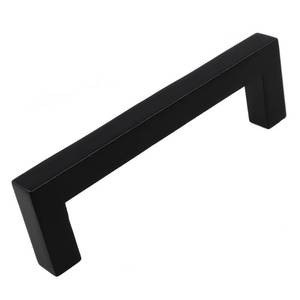 lot 52465 image: 2 bags - GlideRite 3.75 in. Center Solid Square Bar Cabinet Pulls, Matte Black
