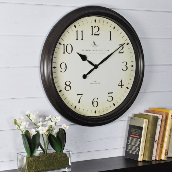 lot 29507 image: FirsTime & Co.� Avery Whisper Wall Clock, American Crafted, Oil Rubbed Bronze, 20 x 2 x 20 in, (50002)