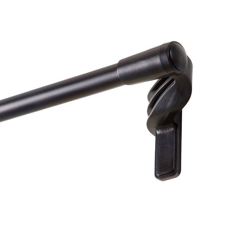 lot 29534 image: Eclipse 58 No Tools Room Darkening Wrap Around Tension Curtain Rod, 28-48, Black