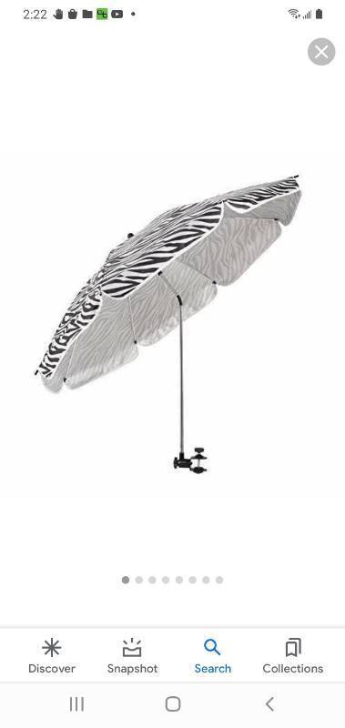 lot 29535 image: Ammsun Chair Umbrella With Universal Clamp 43 Inches And 360-degree