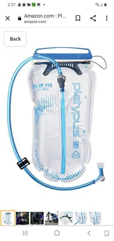 lot 29544 image: Platypus Big Zip EVO Taste-Free Water ReservoirHydration Bladder