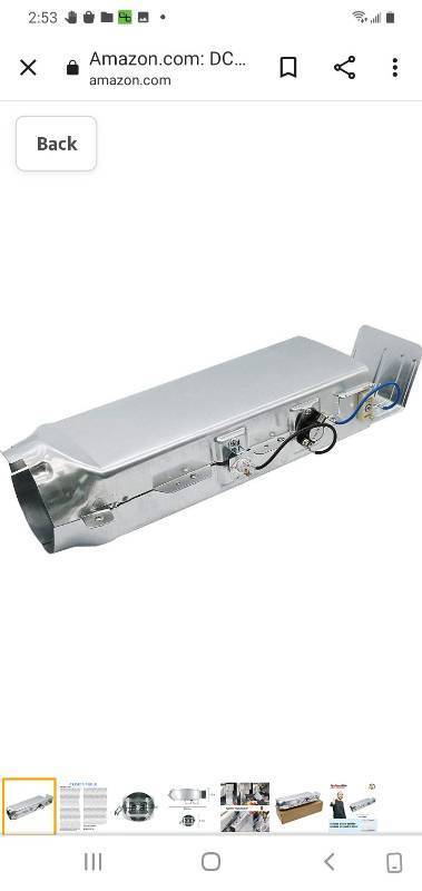 lot 29551 image: DC97-14486A Dryer Heating Element Heater Duct Assembly For Samsung Dryer Includes Heating Element, Housing Duct, High Limit Thermostat, and Thermal Fuse Dryer Repair Kit Replacement DC97 14486A