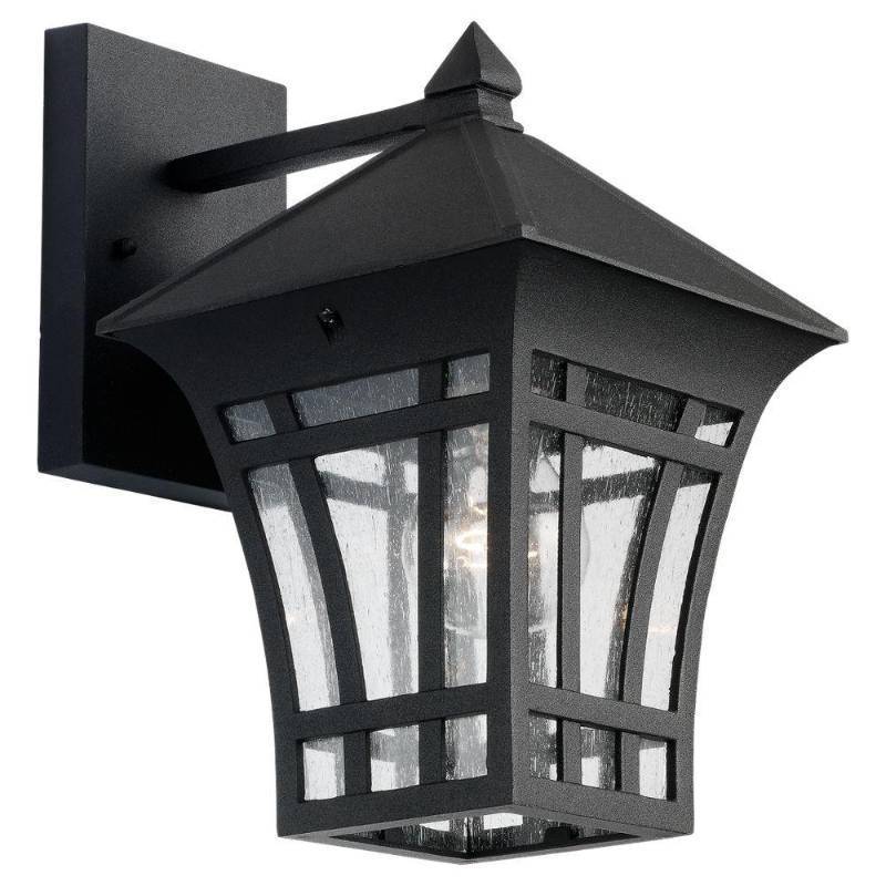 lot 29572 image: Sea Gull Lighting 88132 Herrington 1 Light Outdoor Lantern Wall Sconce