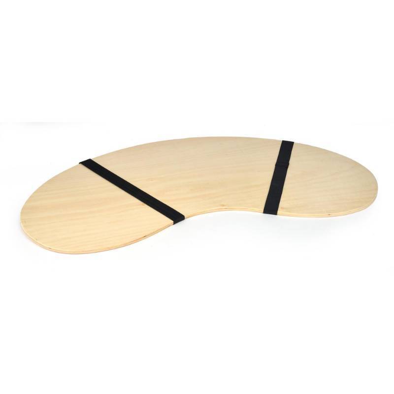 lot 29613 image: 32 Portable Curved Shape Light Wood Lap Desk by Trademark Innovations
