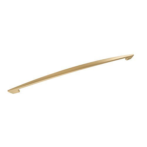 lot 29621 image: Hickory Hardware HH074856-FUB Velocity Collection Appliance Pull 18 inch Center to Center Flat Ultra Brass Finish