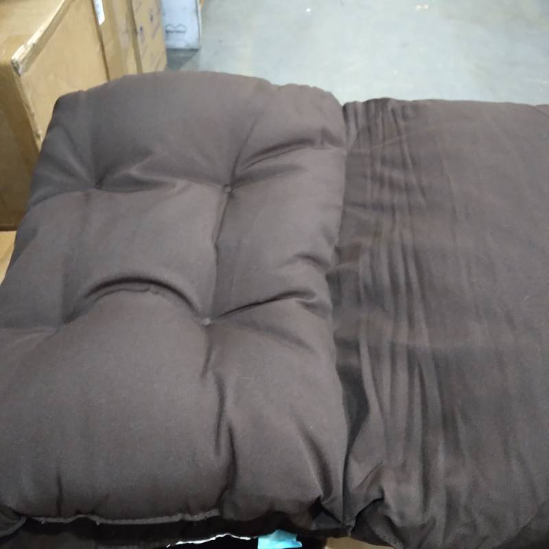 lot 29656 image: PILLOWWAY DARK BROWN INSIDEOUTDOOR SEAT CUSHION