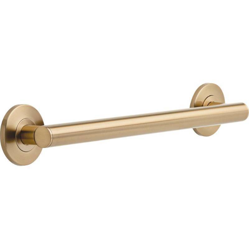 lot 29738 image: Delta BathSafety 18 Contemporary Decorative ADA Grab Bar in Champagne Bronze