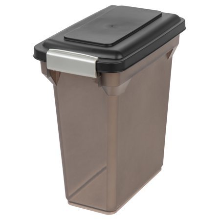 lot 29774 image: IRIS USA 12 lbs. Airtight Pet Dog & Cat Food Container, Black