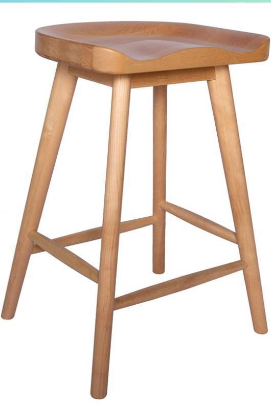 lot 29076 image: Amazon Brand - Rivet Counter-Height Kitchen Bar Stool 24 H Birch Wood Natura...