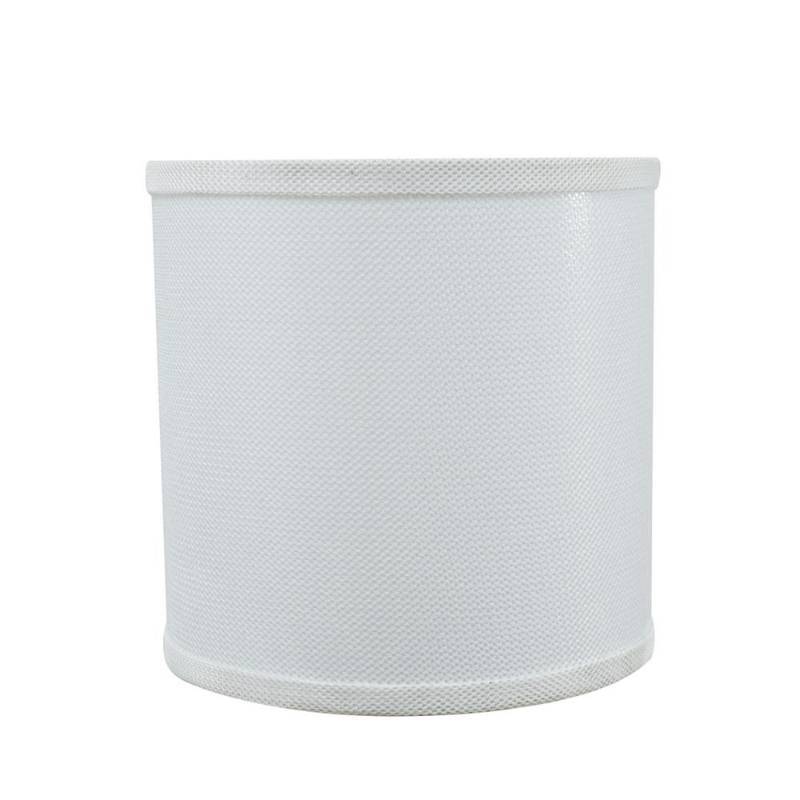 lot 29336 image: Aspen Creative 31058 Transitional Drum (Cylinder) Shaped Spider Construction Lamp Shade in White, 8 wide (8 x 8 x 8)