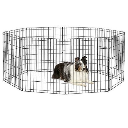 lot 29037 image: New World Pet Products B552-30 Foldable Exercise Pet Playpen, Black, Medium24 x 30