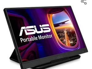 lot 1220 image: ASUS ZenScreen 15.6�� Portable USB Monitor (MB165B) - HD (1366 x 768), Narrow Bezel, Micro USB, USB-Powered, Tripod Mountable, Anti-Glare Surface, Protective Sleeve