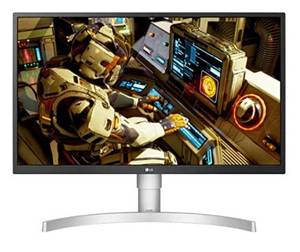 lot 1228 image: LG 27UL550-W 27 Inch 4K UHD IPS LED HDR Monitor with Radeon Freesync Technology and HDR 10, Silver No Power For Parts Only