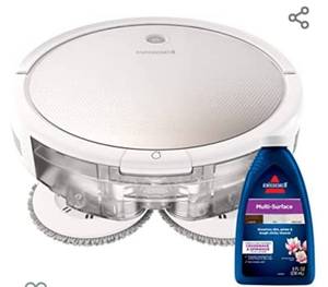 lot 1233 image: Bissell SpinWave Pet Robot, 2-in-1 Wet Mop and Dry Robot Vacuum, WiFi Connected with Structured Navigation, 3347
