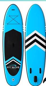 lot 1242 image: FITWAVE Paddle Board 9.5ft10ft11ft SUP With Bag And Pump
